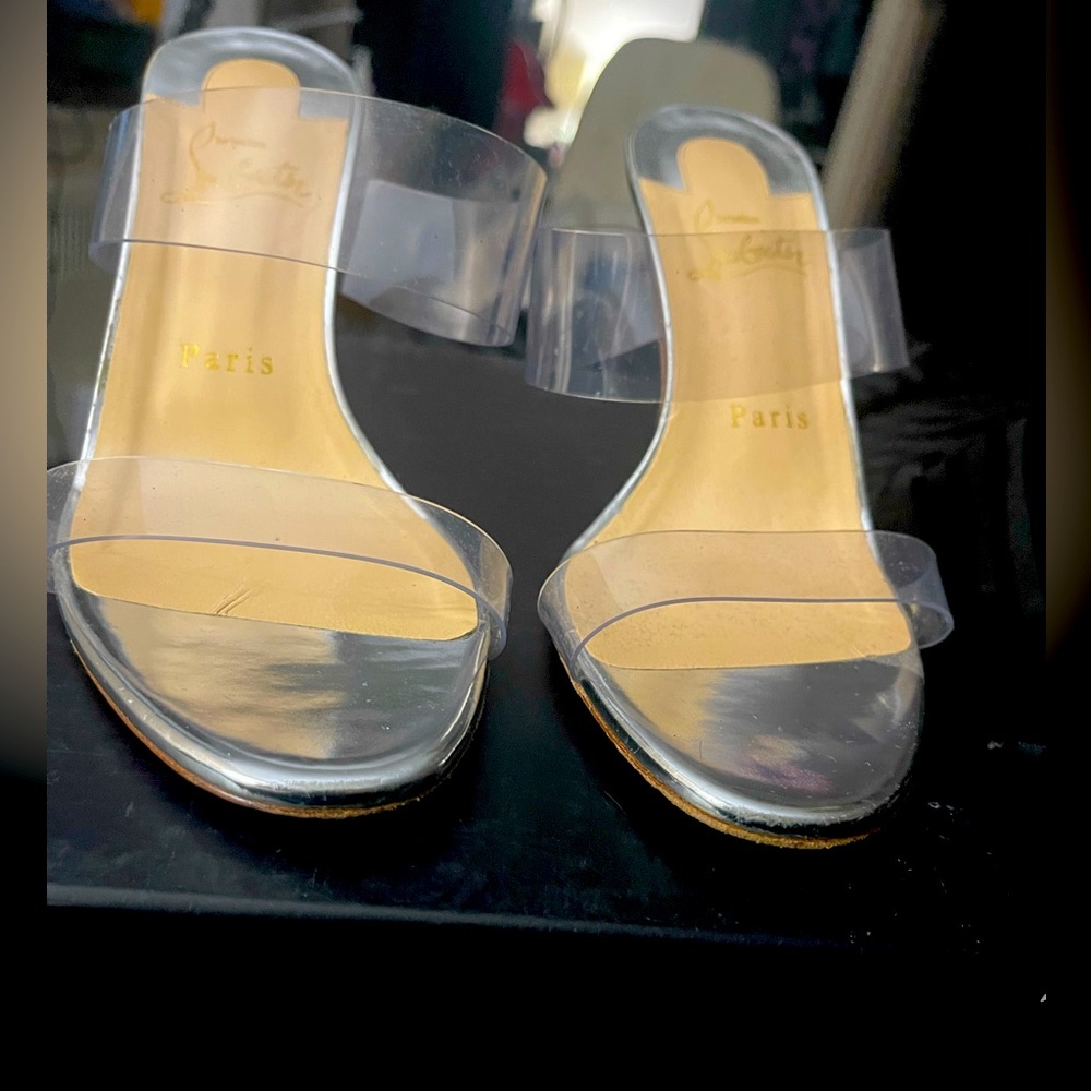 Authentic Christian Louboutin Clear Strap Heels - Picture 3 of 17